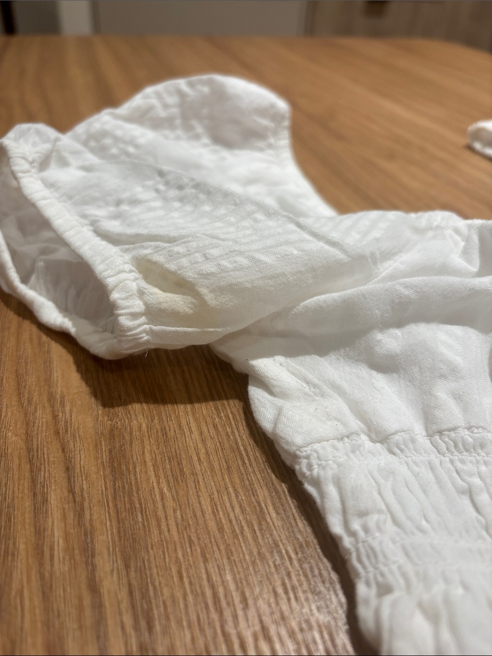 Sunday Best White Smocked Flutter-Sleeve Dress - Picture 3 of 3